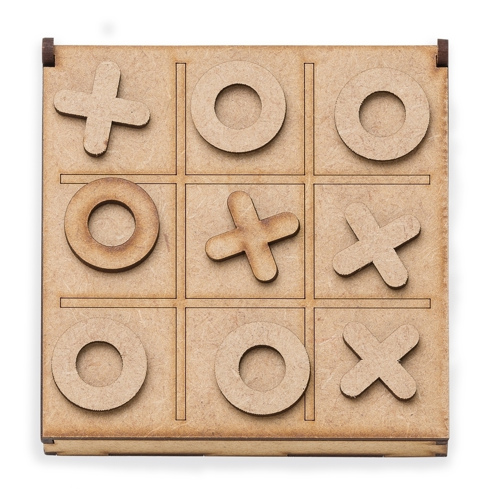 Jogo da Velha Tic Tac Toe em Madeira mdf