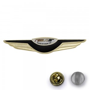 BREVÊ EM METAL BAIXO RELEVO E PINTURA  Niquelado-BRVMENI-